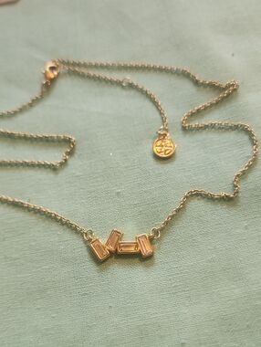 Gold Bar Crystal Pendant Necklace - Women Jewelry